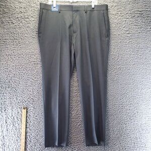 Reaction Kenneth Cole Pants Mens 38X30 Gray Flex Waistband Mini Check *NWT*